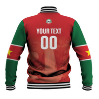 Custom Football Guadeloupe Red Baseball Jacket Les Gwada Boy Go Champions
