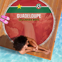 Football Guadeloupe Red Beach Blanket Les Gwada Boy Go Champions