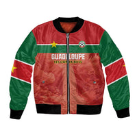Custom Football Guadeloupe Red Bomber Jacket Les Gwada Boy Go Champions