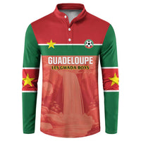 Custom Football Guadeloupe Red Button Sweatshirt Les Gwada Boy Go Champions