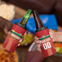 Custom Football Guadeloupe Red 4 in 1 Can Cooler Tumbler Les Gwada Boy Go Champions