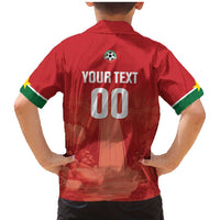 Custom Football Guadeloupe Red Family Matching Mermaid Dress and Hawaiian Shirt Les Gwada Boy Go Champions