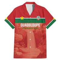 Custom Football Guadeloupe Red Family Matching Mermaid Dress and Hawaiian Shirt Les Gwada Boy Go Champions
