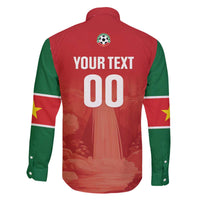 Custom Football Guadeloupe Red Family Matching Off The Shoulder Long Sleeve Dress and Hawaiian Shirt Les Gwada Boy Go Champions