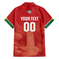 Custom Football Guadeloupe Red Family Matching Off Shoulder Maxi Dress and Hawaiian Shirt Les Gwada Boy Go Champions