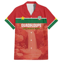 Custom Football Guadeloupe Red Family Matching Summer Maxi Dress and Hawaiian Shirt Les Gwada Boy Go Champions