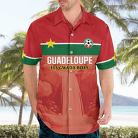 Custom Football Guadeloupe Red Hawaiian Shirt Les Gwada Boy Go Champions