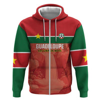 Custom Football Guadeloupe Red Hoodie Les Gwada Boy Go Champions