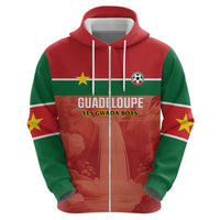 Custom Football Guadeloupe Red Hoodie Les Gwada Boy Go Champions