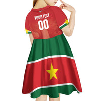 Custom Football Guadeloupe Red Kid Short Sleeve Dress Les Gwada Boy Go Champions