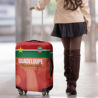 Football Guadeloupe Red Luggage Cover Les Gwada Boy Go Champions