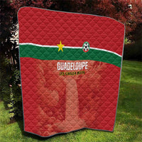 Football Guadeloupe Red Quilt Les Gwada Boy Go Champions