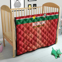Football Guadeloupe Red Quilt Les Gwada Boy Go Champions