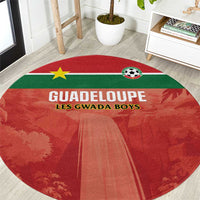 Football Guadeloupe Red Round Carpet Les Gwada Boy Go Champions