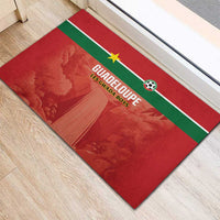 Football Guadeloupe Red Rubber Doormat Les Gwada Boy Go Champions