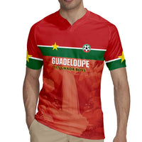 Custom Football Guadeloupe Red Rugby Jersey Les Gwada Boy Go Champions