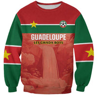 Custom Football Guadeloupe Red Sweatshirt Les Gwada Boy Go Champions