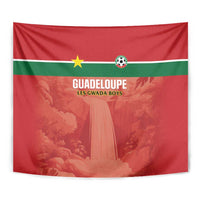 Football Guadeloupe Red Tapestry Les Gwada Boy Go Champions