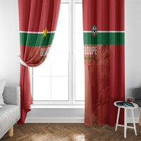 Football Guadeloupe Red Window Curtain Les Gwada Boy Go Champions