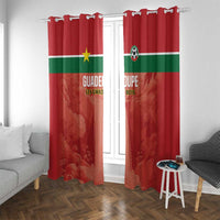 Football Guadeloupe Red Window Curtain Les Gwada Boy Go Champions