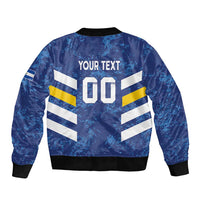 Custom El Salvador Football Bomber Jacket La Selecta Go Champions