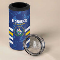 Custom El Salvador Football 4 in 1 Can Cooler Tumbler La Selecta Go Champions