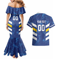 Custom El Salvador Football Couples Matching Mermaid Dress and Hawaiian Shirt La Selecta Go Champions
