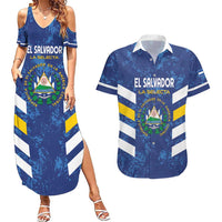 Custom El Salvador Football Couples Matching Summer Maxi Dress and Hawaiian Shirt La Selecta Go Champions