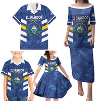 Custom El Salvador Football Family Matching Puletasi and Hawaiian Shirt La Selecta Go Champions