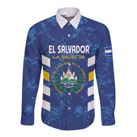 Custom El Salvador Football Long Sleeve Button Shirt La Selecta Go Champions
