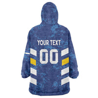 Custom El Salvador Football Wearable Blanket Hoodie La Selecta Go Champions