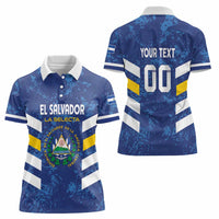 Custom El Salvador Football Women Polo Shirt La Selecta Go Champions