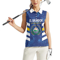 Custom El Salvador Football Women Sleeveless Polo Shirt La Selecta Go Champions