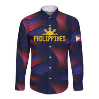 Custom Philippines 2026 Football Long Sleeve Button Shirt Laban Pilipinas