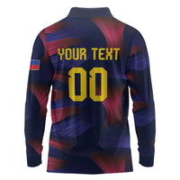 Custom Philippines 2026 Football Long Sleeve Polo Shirt Laban Pilipinas
