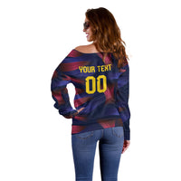 Custom Philippines 2026 Football Off Shoulder Sweater Laban Pilipinas