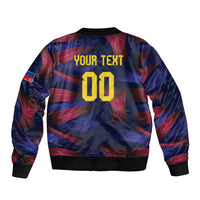 Custom Philippines 2026 Football Sleeve Zip Bomber Jacket Laban Pilipinas