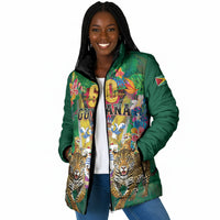 Personalized Guyana 60th Independence Day Padded Jacket Diamond Jubilee