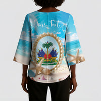 Personalized Haiti The Pearl Of Antilles Kimono Sleeve Blouse Summer Aesthetic Vibe