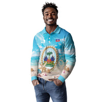 Personalized Haiti The Pearl Of Antilles Long Sleeve Polo Shirt Summer Aesthetic Vibe