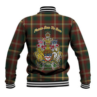Canada Baseball Jacket Canadian Coat Of Arms Mix Maple Leaf Tartan - Wonder Print Shop