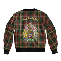Canada Sleeve Zip Bomber Jacket Canadian Coat Of Arms Mix Maple Leaf Tartan - Wonder Print Shop
