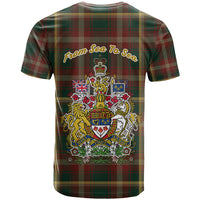 Canada T Shirt Canadian Coat Of Arms Mix Maple Leaf Tartan - Wonder Print Shop