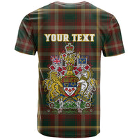 Custom Canada T Shirt Canadian Coat Of Arms Mix Maple Leaf Tartan - Wonder Print Shop