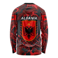 Albania Long Sleeve Shirt Albanian Golden Eagle Sport Version LT01