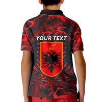 Personalised Albania Kid Polo Shirt Albanian Golden Eagle Sport Version - Wonder Print Shop