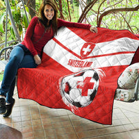 Switzerland 2024 Football Quilt Rossocrociati Go Champions - Wonder Print Shop