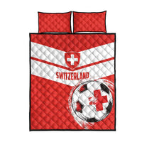 Switzerland 2024 Football Quilt Bed Set Rossocrociati Go Champions - Wonder Print Shop