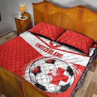 Switzerland 2024 Football Quilt Bed Set Rossocrociati Go Champions - Wonder Print Shop