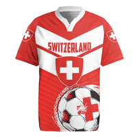 Custom Switzerland 2024 Football Rugby Jersey Rossocrociati Go Champions - Wonder Print Shop